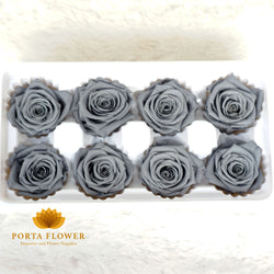 preserved rose 4-5cm grey