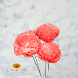 ranunculus dried orange handmade