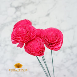 ranunculus dried red handmade